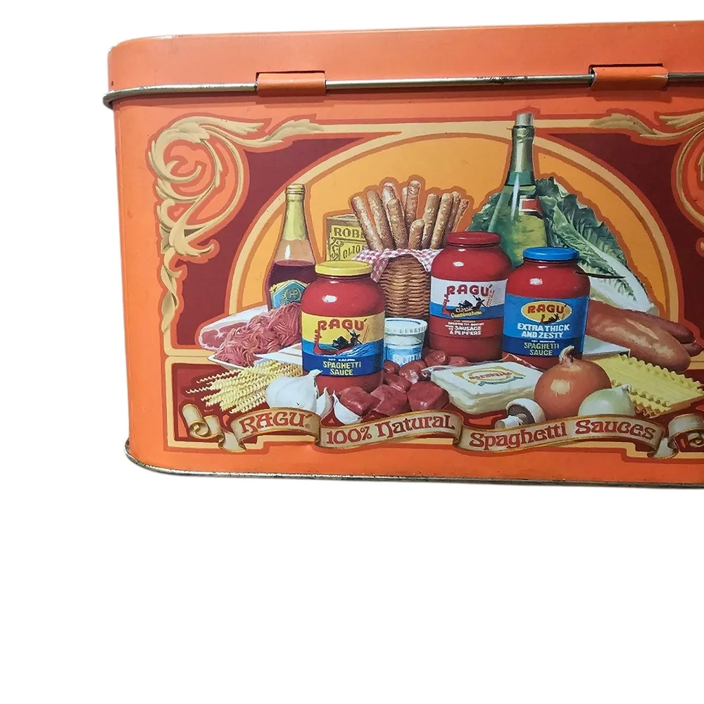 Vuntage Ragu Orange Recipe Tin‎ Box